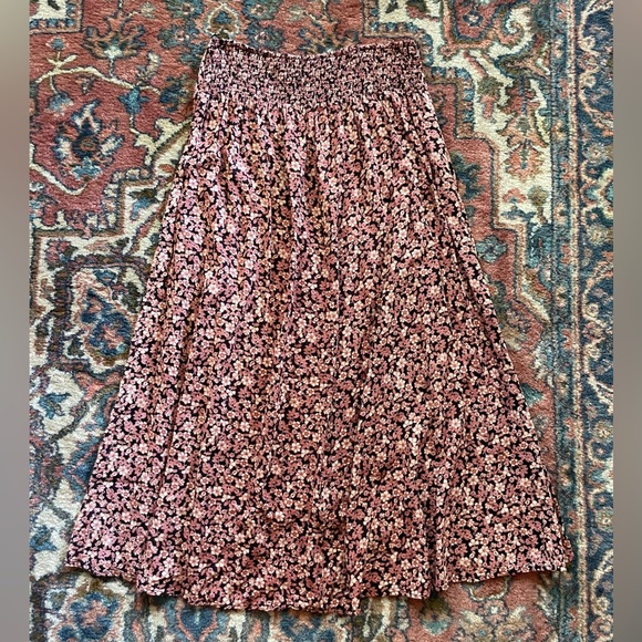 Ditsy Floral Maxi Faux Wrap Bias Skirt - Picture 4 of 7